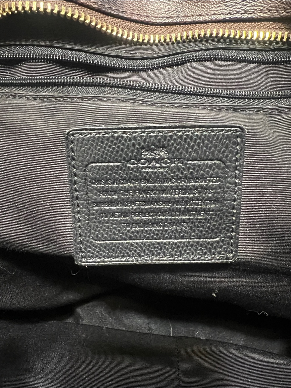 Coach Brown Signature Tote with Black Straps and Gold Hardware - Picture 2 of 7